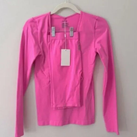 ⭕️ HELMUT LANG Set 2 Piece Sport Top and Bottom Pink M S - Picture 1 of 4